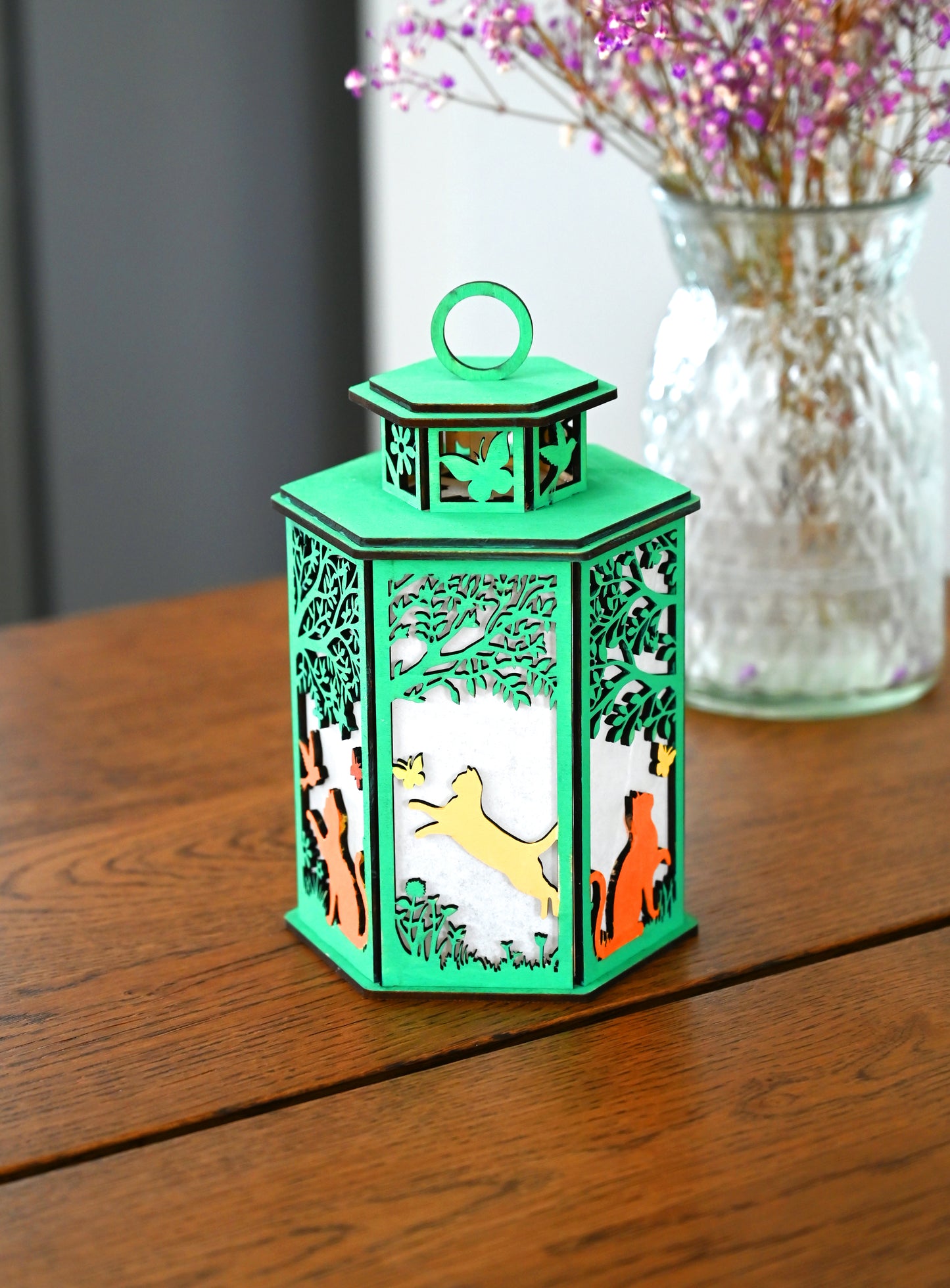 Cat Silhouette Art Lantern