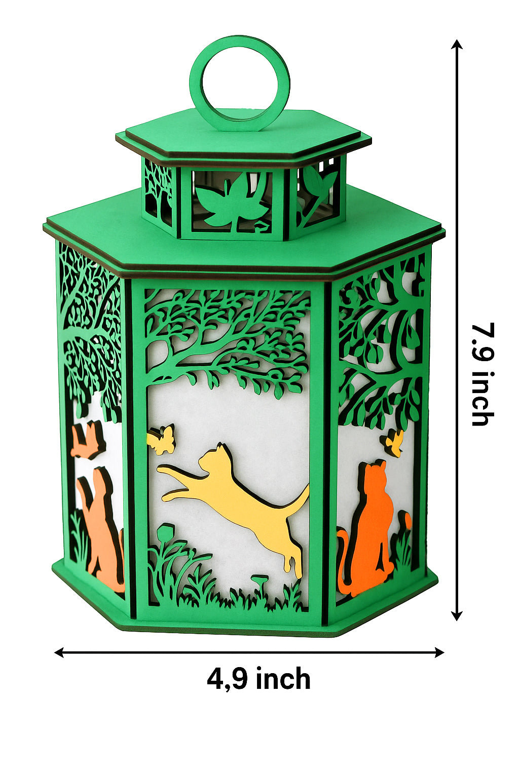 Cat Silhouette Art Lantern